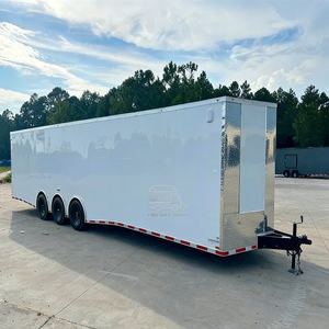 รถพ่วงบรรทุกสัตว์พร้อมรั้ว รถพ่วงกึ่งพ่วงแบบปิด รถพ่วงบรรทุกสินค้าแบบมีหลังคา รถพ่วงแคมป์ปิ้ง - Product Image 2