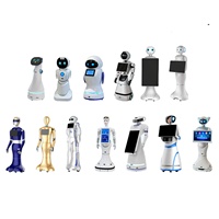Robot d'accueil intelligent avec interaction vocale IA, visites guidées, assistance au shopping et livraison de repas