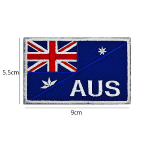 MOQ bajo Parches de bandera de Australia Parche táctico de gancho y bucle Parche bordado completo para bolsos de gorras - Product Image 3