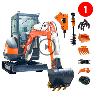 Miniexcavadoras hidráulicas de 2 toneladas, miniexcavadora pequeña sobre orugas, embolsadora, maquinaria de movimiento de tierras, miniexcavadora compacta con motor Kubota a la venta - Product Image 1