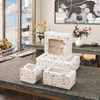 Boîte à gâteau bento en papier kraft imperméable personnalisée avec fenêtre transparente, pliable en forme d'avion, pour savon artisanal, impression offset