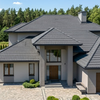Matériaux de construction de villas Tuiles de toit en métal revêtues de pierre