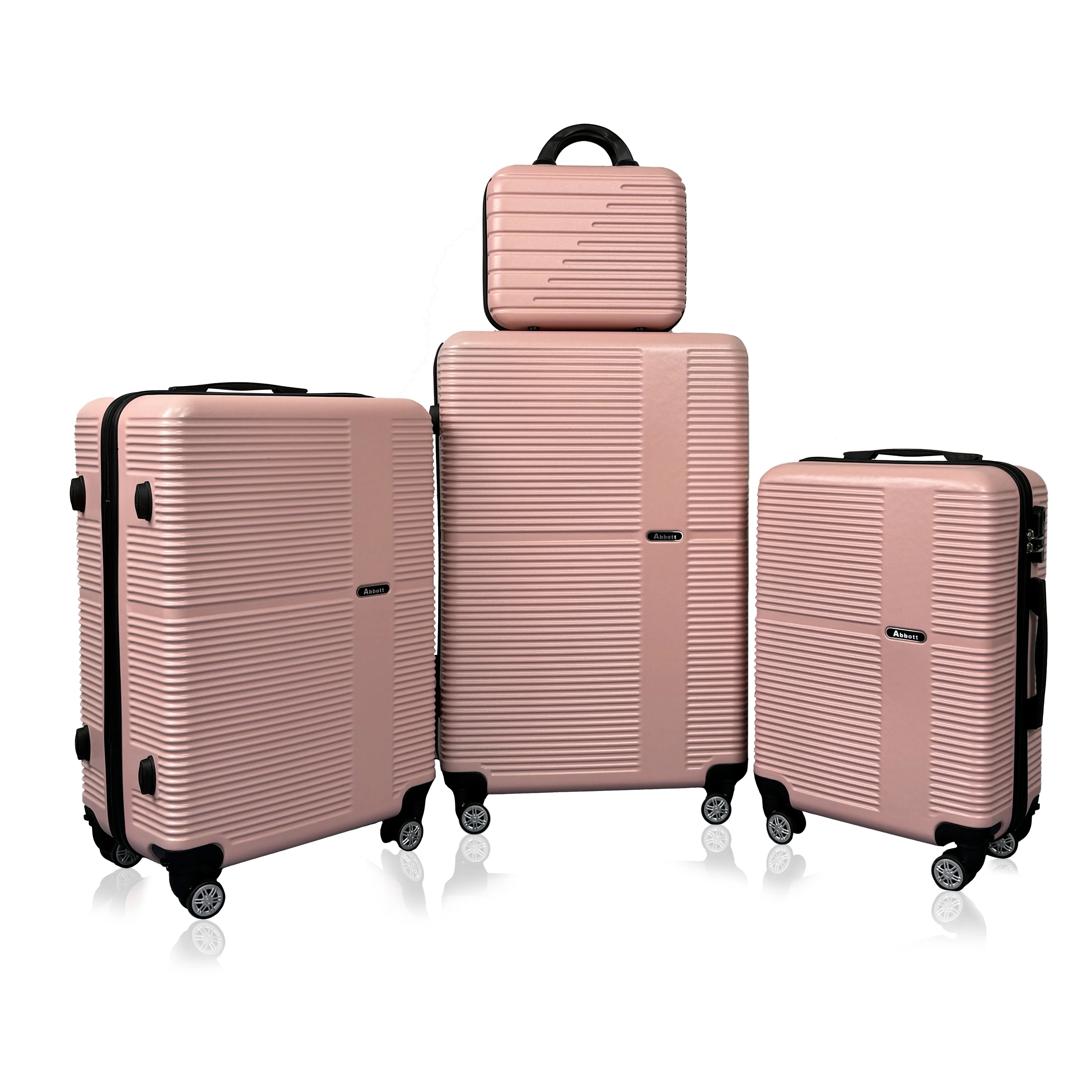 2024 Wholesale hardside luggage sets valise de voyage 4 pcs suit case bags trolley travel ABS suitcase maleta equipaje