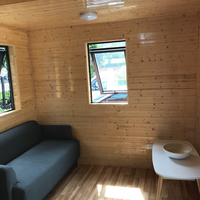 Maison préfabriquée Australie conçue mobile petite maison cabine sur roues remorque bois petite maison kit ensemble
