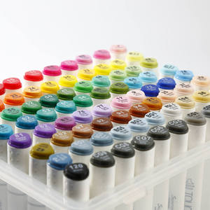 Oem cixi Superior đôi đầu sơn vĩnh viễn đánh dấu 216 màu sắc MS-8188 rượu dựa với bàn chải cao su <span class=keywords><strong>tip</strong></span> Set bao bì - Product Image 5