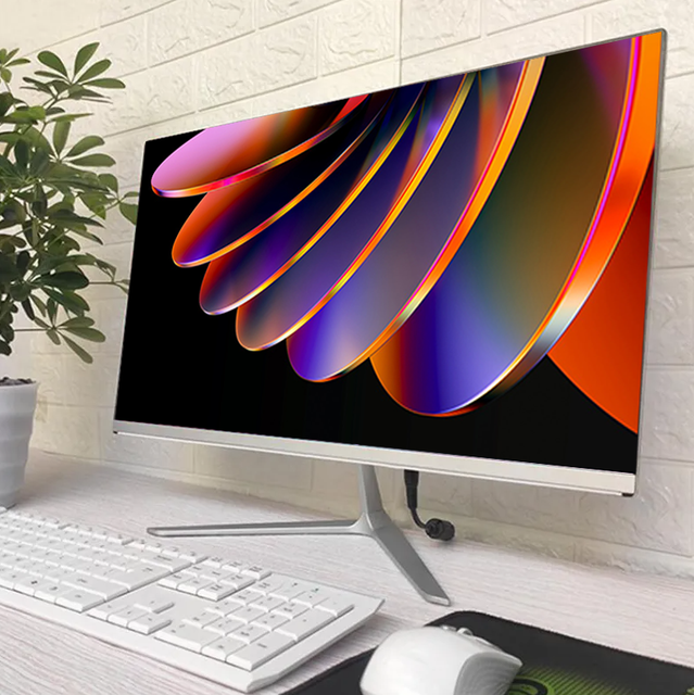 Wholesale Price Core I7 All-in-One Ultra Thin Gaming PC 21.5/24" SSD DDR4/DDR5 Windows 10 Desktop Computer