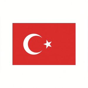 Banderas con logotipo personalizado de fábrica de China, banderas de país colgantes portátiles de poliéster 100D, bandera turca deportiva - Product Image 1