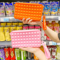 Porte-monnaie carré en silicone pour femme, pochette pour téléphone, porte-monnaie, dessin animé, nouveau produit,