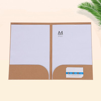 Logotipo personalizado 2 carpetas de bolsillo Papel A4 Carpeta de archivos Suministros de oficina de negocios Carpeta de tamaño carta