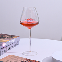 Verres à vin transparents en cristal à long pied, faits à la main, style américain, en borosilicate de haute qualité, capacité 500 ml, résistants à la glace