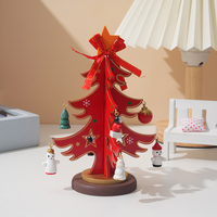 Decoraciones para Árboles de Navidad, Adorno Ecológico y Moderno de Madera para la Mesa, Centro de Mesa con Forma de Árbol de Navidad