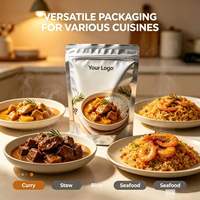 Sachet Doypack Personnalisé en Aluminium pour Repas Prêts à Consommer, Stérilisation à Haute Température, Emballage Alimentaire, Sacs en Plastique