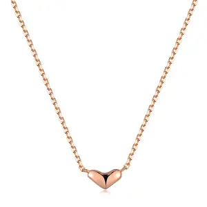 Design de mode minimaliste Bijoux coeur charme pendentif collier bijoux fins pour les femmes