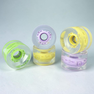 Roues de <span class=keywords><strong>Surfskate</strong></span> PU 65x51mm 78A pour Terrains Accidentés, Haute Adhérence, LED Clignotantes Lumineuses, Portables, pour Skateboard sur Routes Bosselées - Product Image 4