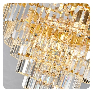 Ánh sáng chất lượng cao pha lê ánh sáng hiện đại sang trọng đèn chùm đèn Mặt dây chuyền vàng đám cưới Đèn chùm phòng khách treo đèn - Product Image 2