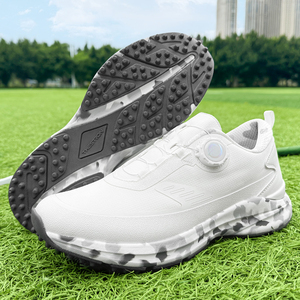 Chaussures <span class=keywords><strong>de</strong></span> <span class=keywords><strong>golf</strong></span> pour hommes et femmes, confortables, imperméables, avec bouton automatique, lacets rétractables, antidérapantes, avec clous fixes, chaussures <span class=keywords><strong>de</strong></span> <span class=keywords><strong>golf</strong></span> d'extérieur - Product Image 4