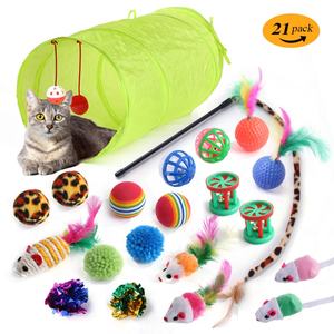 Ensemble de tunnels à mâcher interactifs pour animaux de compagnie, jouet en peluche pour chat avec souris et fonction vocale, ensemble de jouets interactifs essentiels pour animaux de compagnie - Product Image 4