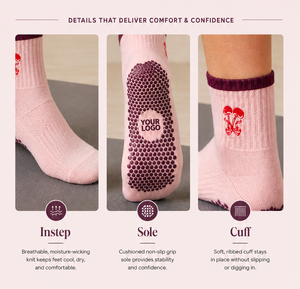 <span class=keywords><strong>Calcetines</strong></span> de Yoga Personalizados con Bordado, <span class=keywords><strong>Calcetines</strong></span> de Pilates Antideslizantes para <span class=keywords><strong>Mujer</strong></span>, Transpirables y Cómodos, con Logotipo Personalizado, <span class=keywords><strong>Calcetines</strong></span> de Fitness - Product Image 2