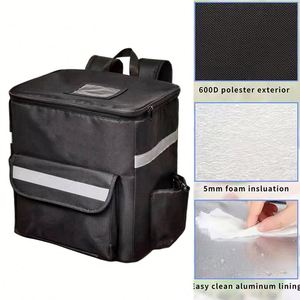 Sac Isotherme de Plage Noir Imperméable pour Pique-nique, Glacière Souple Thermique pour Livraison de Repas, Idéal pour le Camping et les Activités de Plein Air – Meilleure Vente - Product Image 6