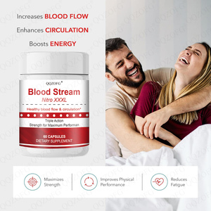 60 Capsules <span class=keywords><strong>Nitro</strong></span> Blood Stream, Complément Herbal pour Adultes, Stimule l'Énergie, Améliore la Circulation, Réduit la Fatigue, Maximise - Product Image 3