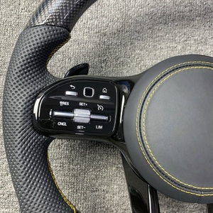 Volant en fibre de carbone demi-perforé personnalisé pour <span class=keywords><strong>mercedes</strong></span>-benz W204 W205 W166 W212 W220 W221 W222 C117 C43 C63 - Product Image 2