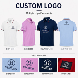 เสื้อโปโลปักโลโก้แบบกำหนดเอง คอปกปิเก้ ผ้าฝ้ายพรีเมียม นุ่ม ระบายอากาศดี เหมาะสำหรับทีม  ขายส่ง หลายสี ไซส์ S-4XL - Product Image 2