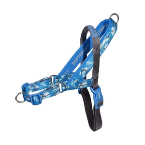 สายจูงสุนัขปรับได้ลายสีฟ้าสายรัด H3D สำหรับเดินนุ่ม - Product Image 1