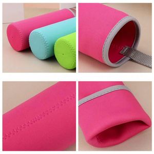 Funda de Neopreno Personalizada con Logotipo para Botella de Agua de Vidrio y Vaso de Café Helado, Reutilizable con Asa, Bolsas Promocionales - Product Image 5