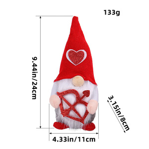 Muñeca de Trapo Tejida para el Día de San Valentín y Pascua 2026, Muñeca sin Rostro con Lazo y Arco, Venta al por Mayor - Product Image 6