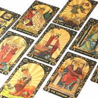 Cartes personnalisées avec impression dorée pour invitations de mariage, cartes de remerciement, cartes d'affirmation avec logo, cartes de tarot avec guide