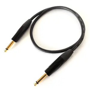 1/4" jack mono to 1/4" jack mono guitar cable instrument male to male audio cable for keyboard