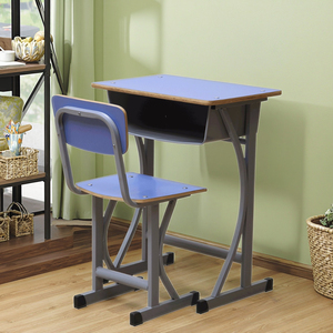 Juego de mesa de estudio para niños de diseño moderno con silla Escritorio de estudio de metal para uso escolar - Product Image 5