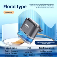 Diffuseur de parfum pour voiture miniature personnalisé avec logo, longue durée, en métal solide, clip de ventilation, désodorisant, flacon de parfum vide, freesia