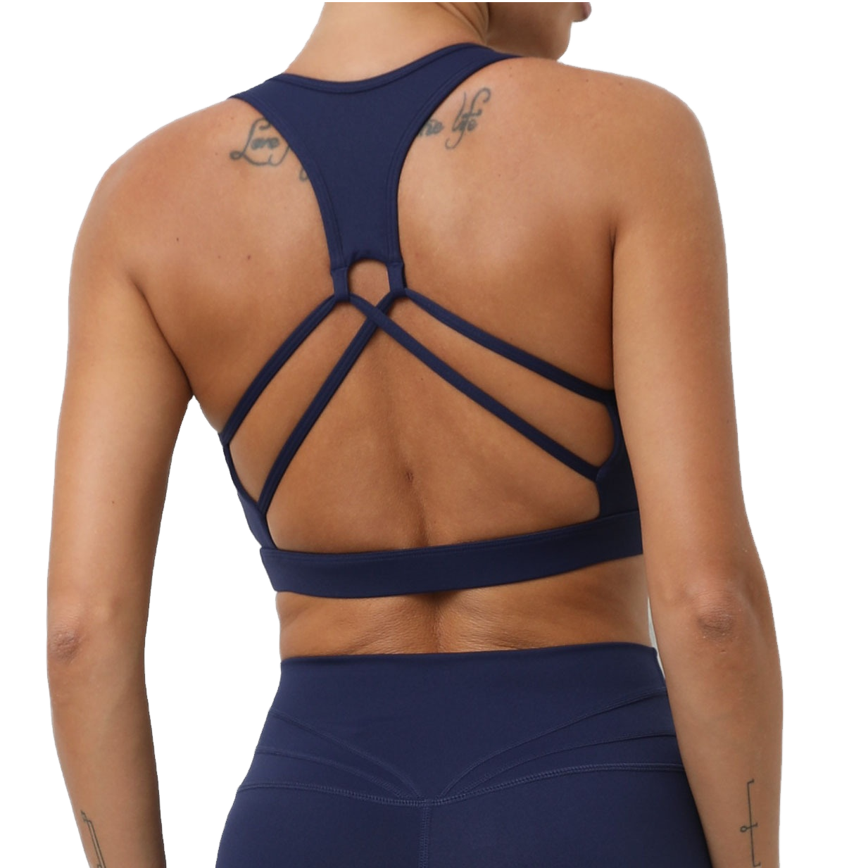 Custom Cross Back Yoga Bra High Stretch Quick-Dry Breathable Sports Bra U-Neck Hollow Out Running Moisture-Wicking Gym Bra