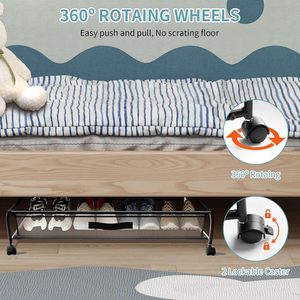 <span class=keywords><strong>Rangement</strong></span> de <span class=keywords><strong>chaussures</strong></span> <span class=keywords><strong>sous</strong></span> le <span class=keywords><strong>lit</strong></span> avec roulettes Organisateur de <span class=keywords><strong>chaussures</strong></span> <span class=keywords><strong>sous</strong></span> le <span class=keywords><strong>lit</strong></span> avec cadre métallique robuste et maille respirante - Product Image 3