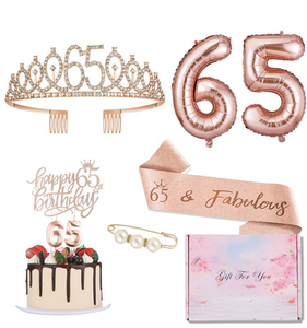 Nuovo Design Nicro set di decorazioni per feste a tema oro rosa <span class=keywords><strong>con</strong></span> corona per <span class=keywords><strong>torta</strong></span> <span class=keywords><strong>con</strong></span> scatola di imballaggio palloncino di buon <span class=keywords><strong>compleanno</strong></span> - Product Image 6