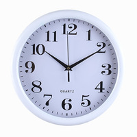 Jam Dinding Quartz Plastik Gaya Nordik 28CM, Sederhana Modern, untuk Rumah, Ruang Tamu, Kamar Tidur, Fitur Senyap, Grosir