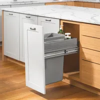 Poubelle coulissante intégrée de qualité supérieure pour armoire de cuisine, gain de place, pour usage individuel