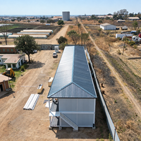 Maison préfabriquée en conteneur pour réinstallation d'urgence avec fenêtres en PVC, Casas Contenedor Para Emergencias, Bâtiment de bureaux