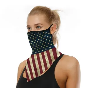 Syal Penutup Wajah Bertopeng Segitiga Syal Bendera US Dicetak Gaya Bandana Grosir