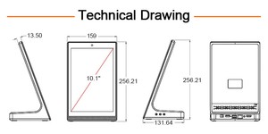 Thương mại 10 10.1 <span class=keywords><strong>inch</strong></span> Máy tính để bàn dọc hiển thị <span class=keywords><strong>LCD</strong></span> màn hình cảm ứng Android Wifi hình ảnh khung ảnh kỹ thuật số - Product Image 5
