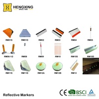 Perche extérieure en acier inoxydable, réflecteur à extrémité pointue, imperméable, LED clignotantes, piquets de pelouse, marqueurs solaires d'allée