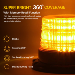 Giá bán buôn hổ phách Red Magnetic đèn flash cho cảnh báo xe nâng xe khẩn cấp xoay Strobe <span class=keywords><strong>LED</strong></span> Đèn hiệu đèn - Product Image 4