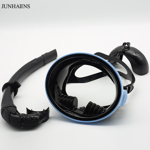 JUNHAIINS Full Face Diving Mask Anti Fog Tempered Glass Snorkeling Freediving Universal Fit One Window - Product Image 5