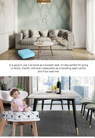 Chaise haute multifonctionnelle portable pour enfant avec harnais de sécurité et coussin rehausseur pour bébé
