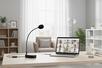 Microphone de bureau professionnel USB-C à col de cygne filaire avec bouton de sourdine pour conférences informatiques et enregistrement de jeux
