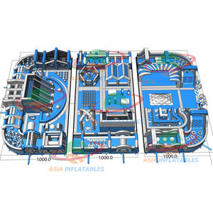 สนามเด็กเล่นเป่าลมขนาดยักษ์กลางแจ้งแบบปรับแต่งได้สำหรับทุกเพศ - Product Image 1