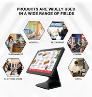 RUINAI RN-G9 All-in-One 15" Layar Sentuh Kapasitif SSD POS PC Windows 7/10/11 Android Wi-Fi 6 CPU I3/I5/I7
