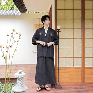 Nouvel ensemble kimono <span class=keywords><strong>japonais</strong></span> pour <span class=keywords><strong>homme</strong></span> 2026, haut et pantalon, costume de performance mignon et tendance, vente en gros - Product Image 4