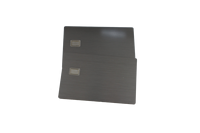 Carte de crédit Amex en métal noir uni avec gravure laser, fente pour puce, communication NFC et RFID 13,56 MHz, modèle ISO